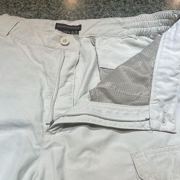 Royal Robbins size 10 regular adjustable length hiking pants elastic panels tan - Picture 9 of 14